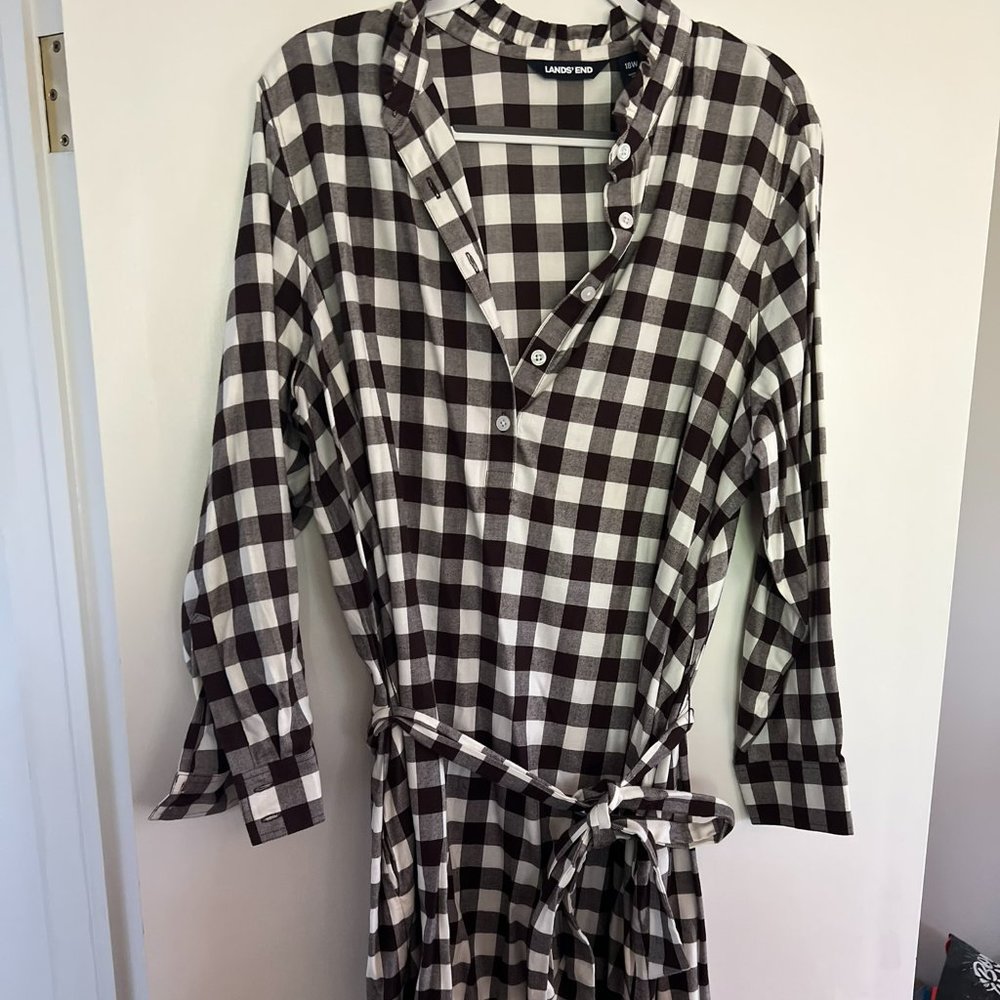 Lands End Dress with Belt